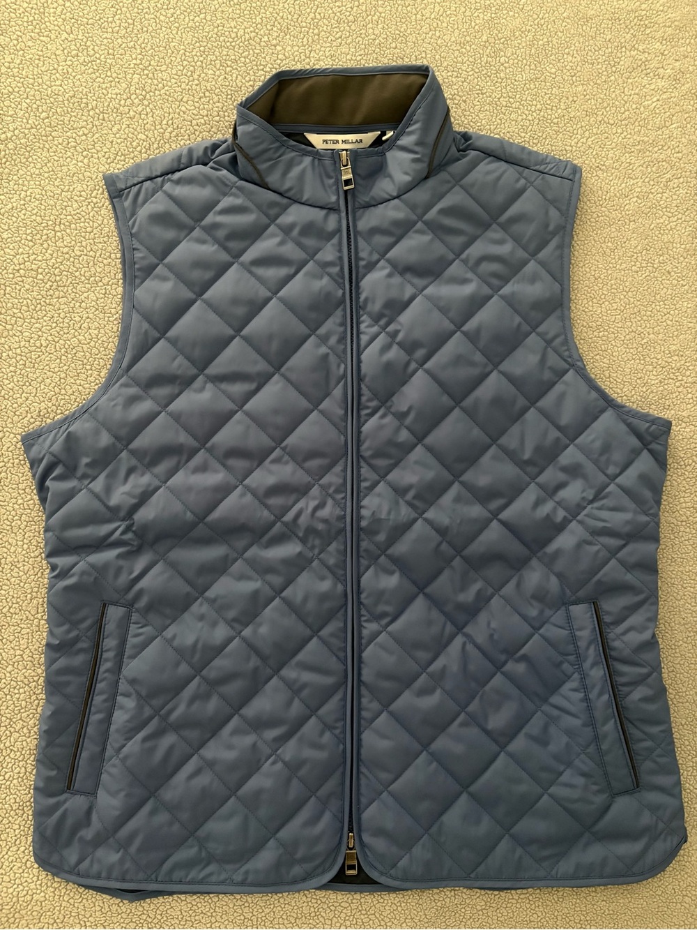 Peter Millar Quilted Slate Blue Men's Vest